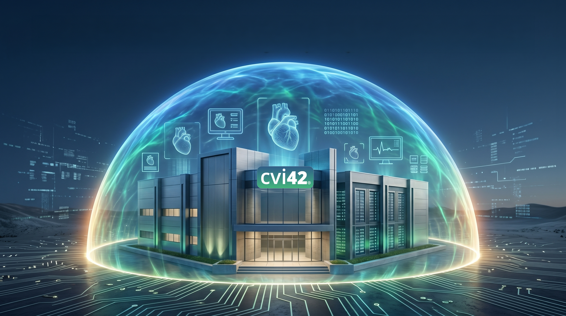 Secure data within the cvi42 cardiovascular imaging application for AI enabled postprocessing