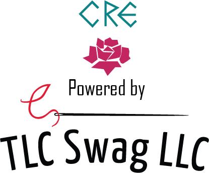 The logo for tlc swag llc is powered by cre.