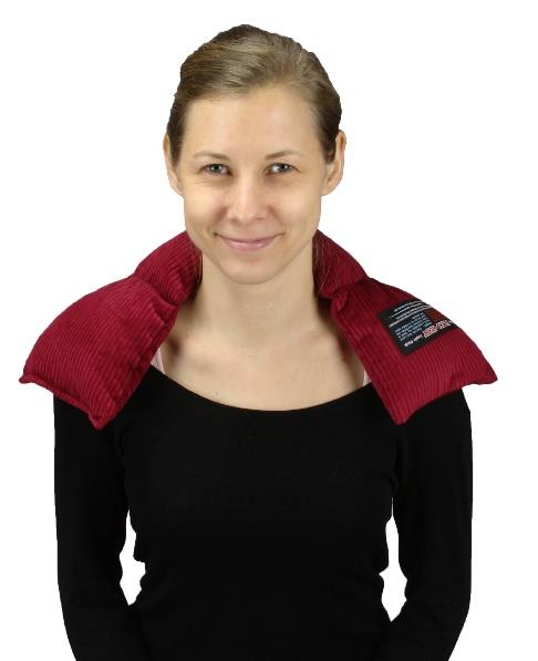 red heat pack on the neck