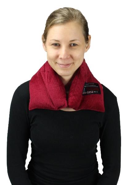 red heat pack on the neck