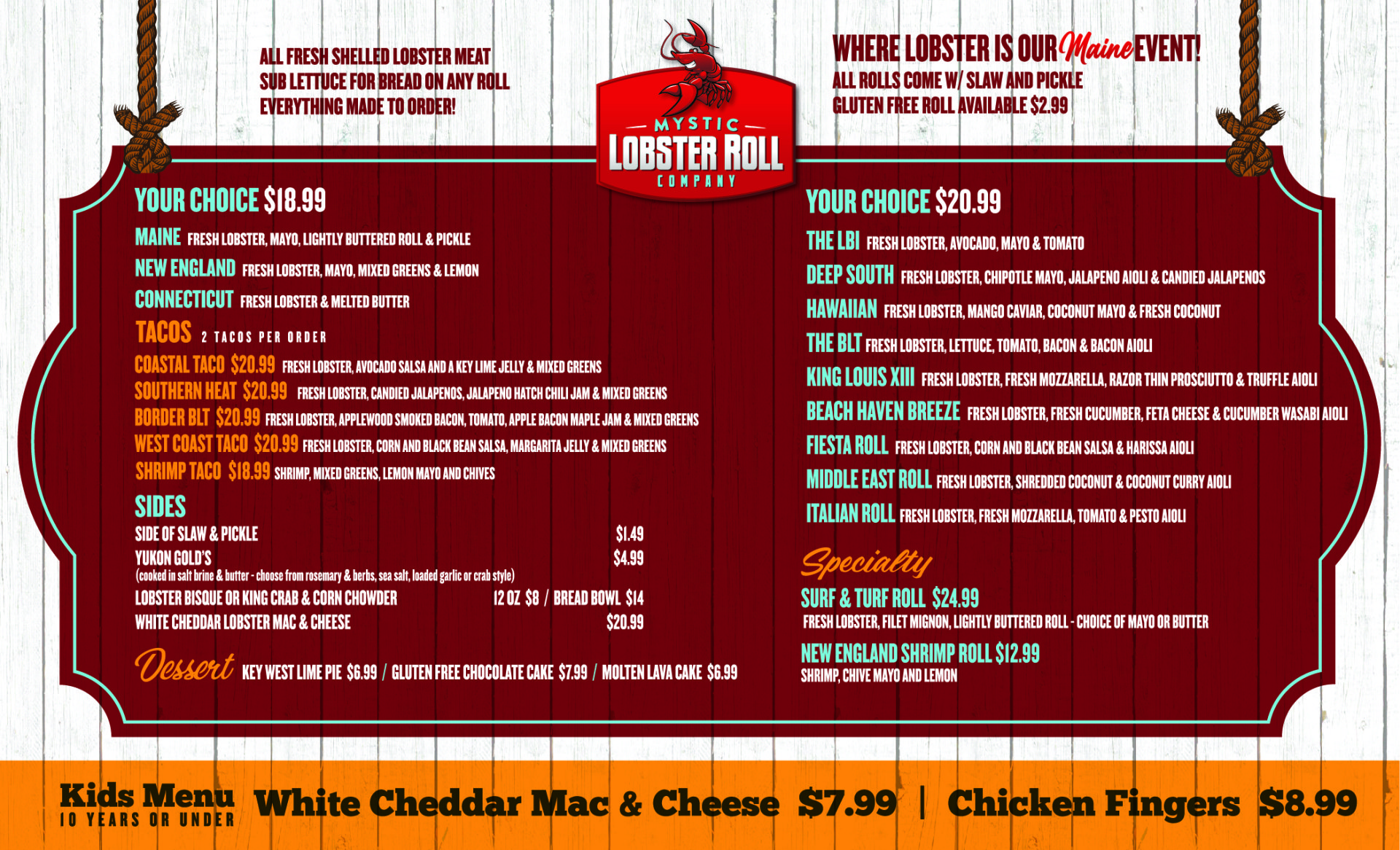 Lobster Beach Haven, NJ Mystic Lobster Roll Co.