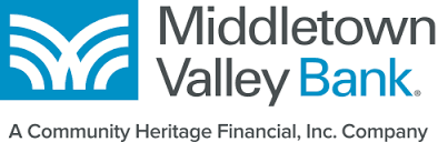 Middletown Valley Bank logo with blue icon and gray-blue text on white background