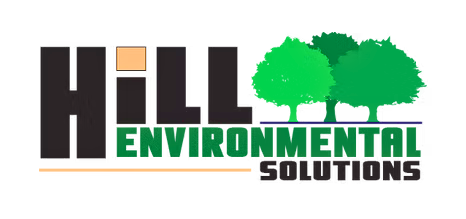 HILL Environmental Solutions logo in black, green, and orange with tree graphic