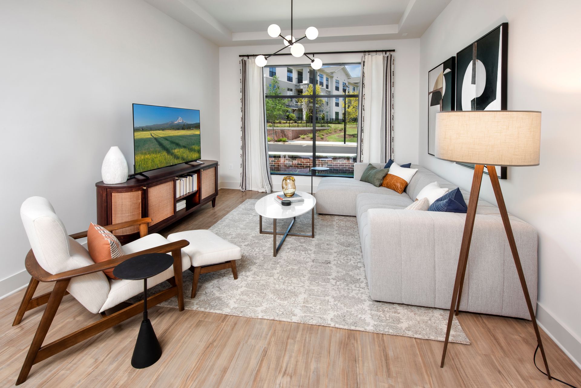 The Heights at Sawnee Village model living room - Cumming, GA