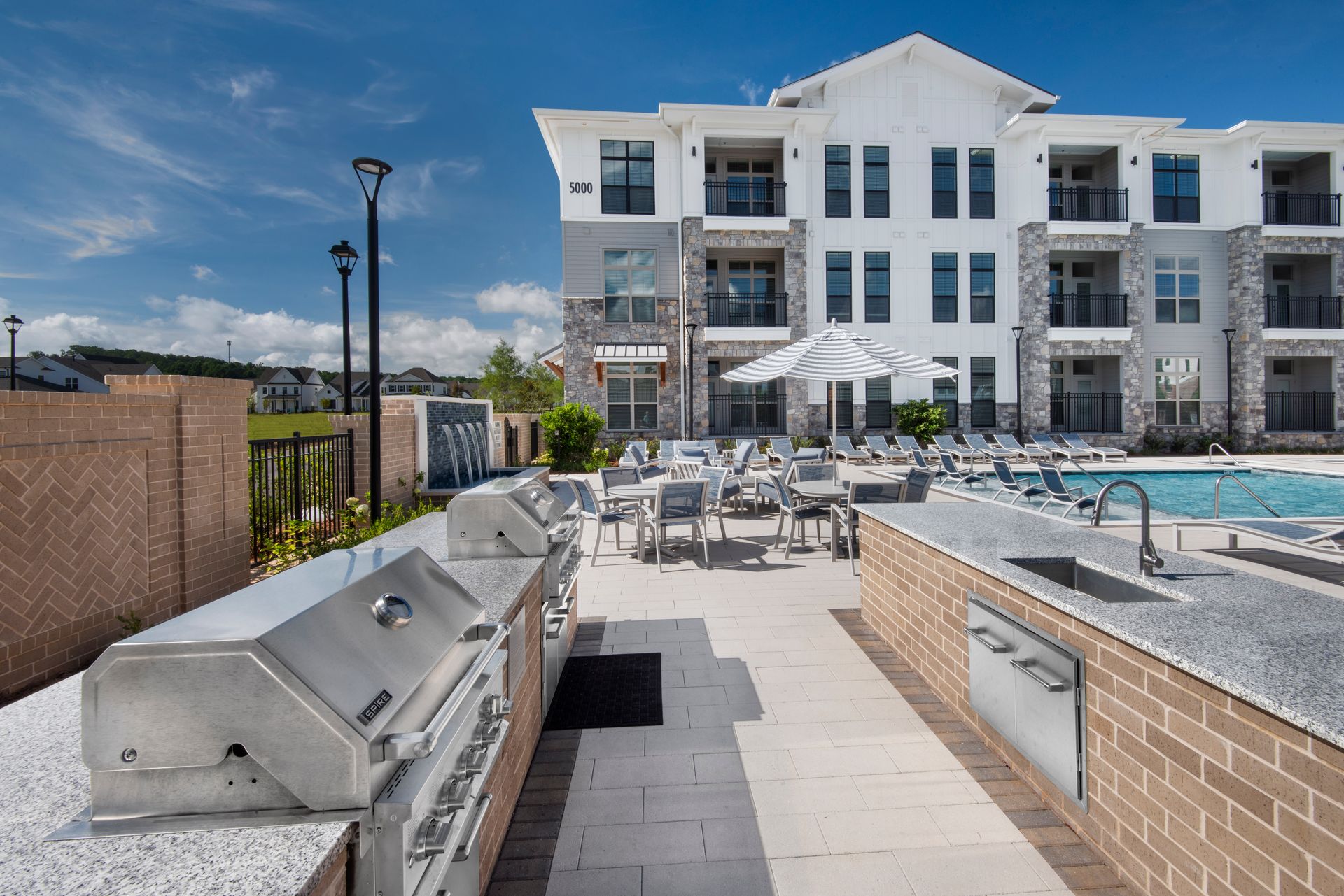 The Heights at Sawnee Village pool grill area - Cumming, GA