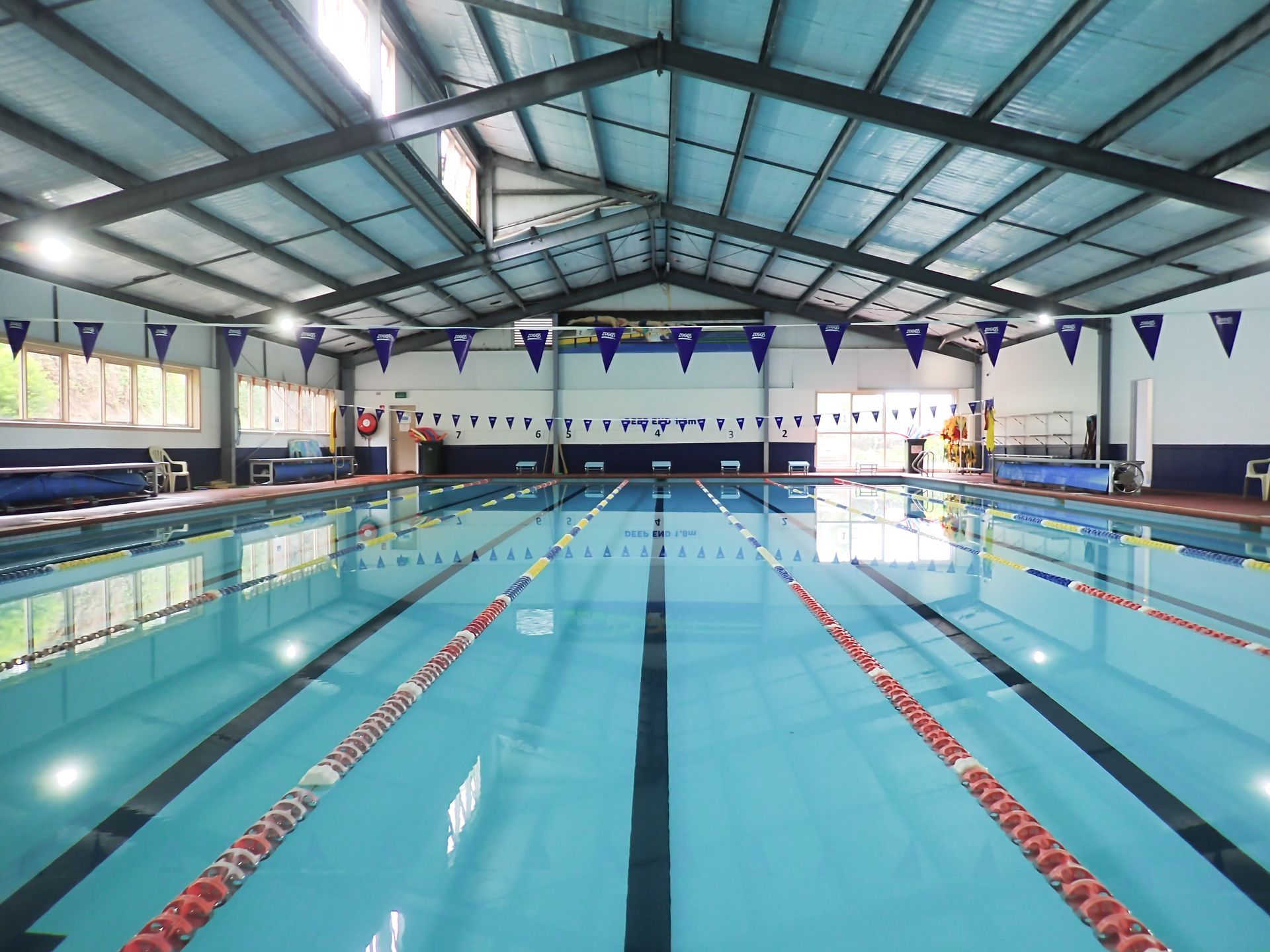 Our large upstairs indoor swimming pool.