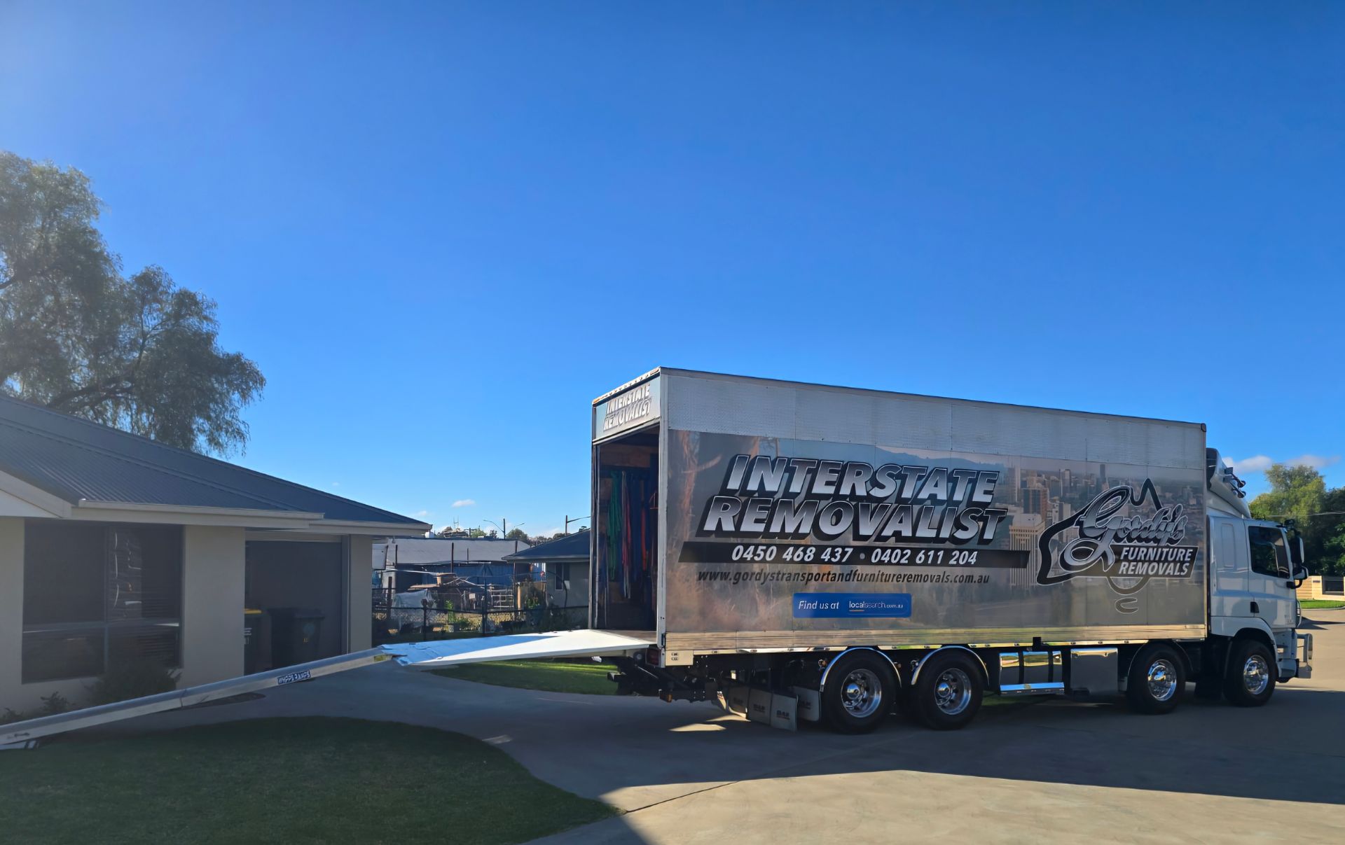 Truck With the Back Open Ready to Start Loading — Gordy's Furniture Removals in Bathurst, NSW