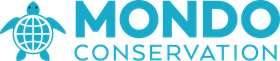 Mondo conservation logo with a turtle and a globe