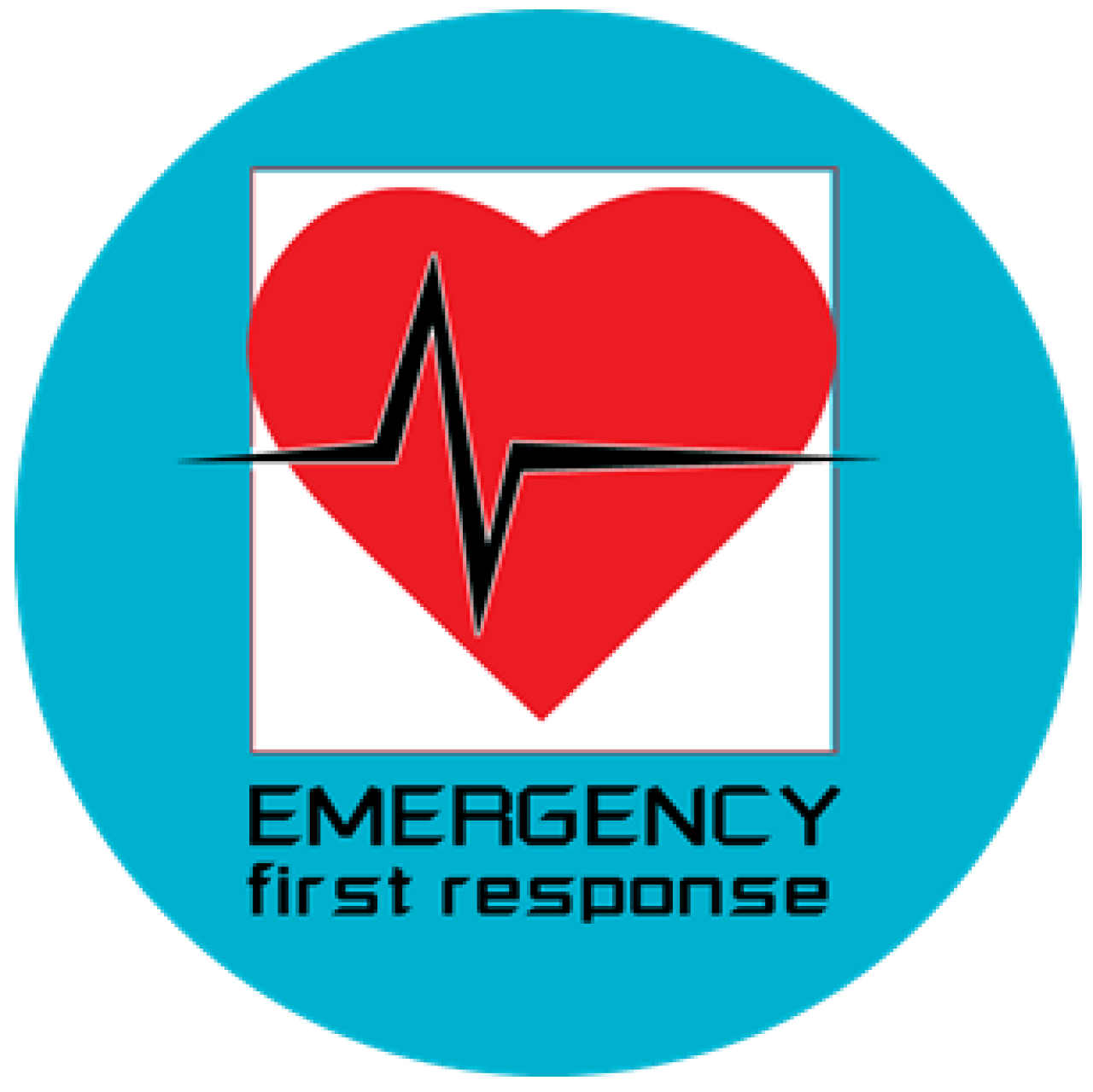 A PADI logo the words emergency first response