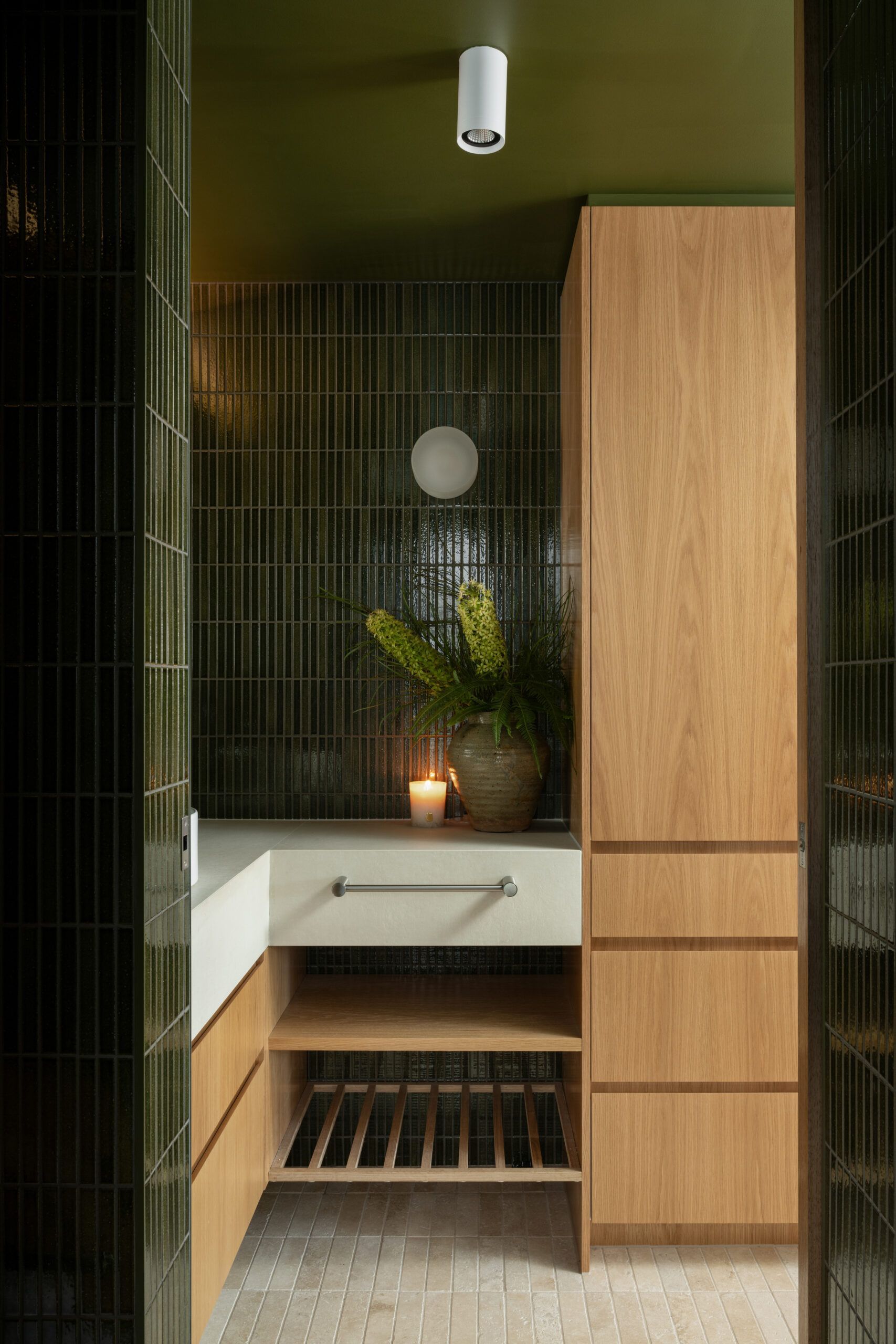 Modern White Kitchen With Island — Foreshore Kitchens in Coolum Beach, QLD
