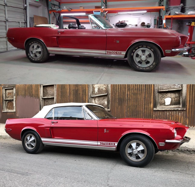 classic car repair before and after