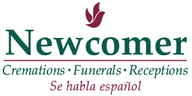 the logo for newcomer cremations funerals and receptions