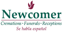 the logo for newcomer cremations funerals and receptions