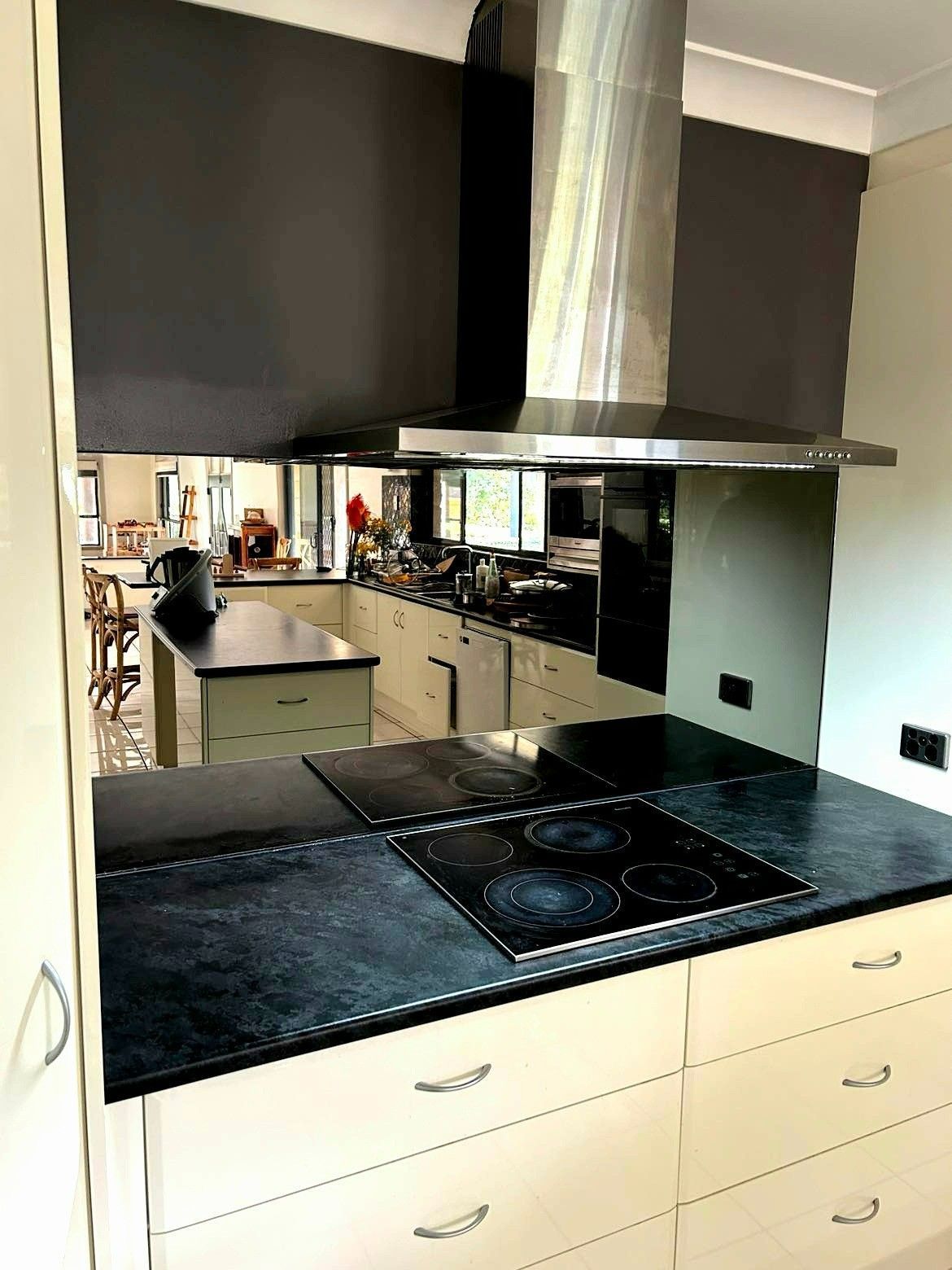 A Modern Kitchen with Stovetop — Envy Glass in Nambucca Heads, NSW
