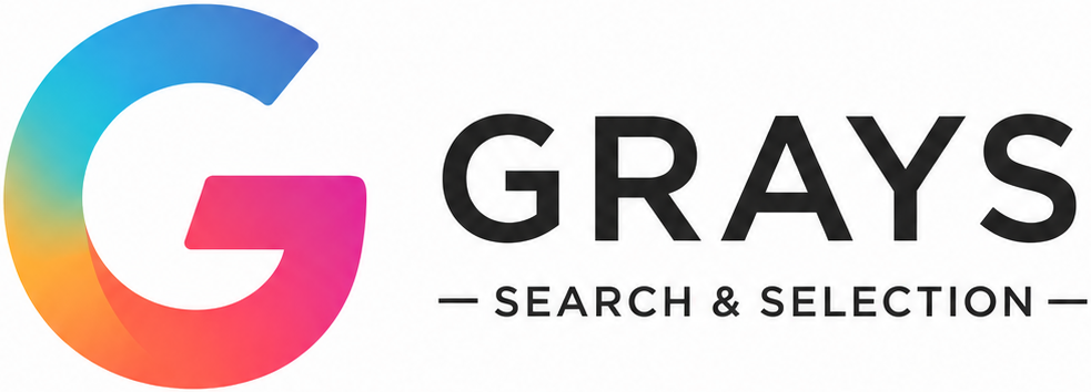 Grays Search and Selection Logo Colour and Black