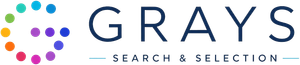 Grays Search and Selection Logo Colour and White