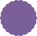 Purple circle with a scalloped edge.