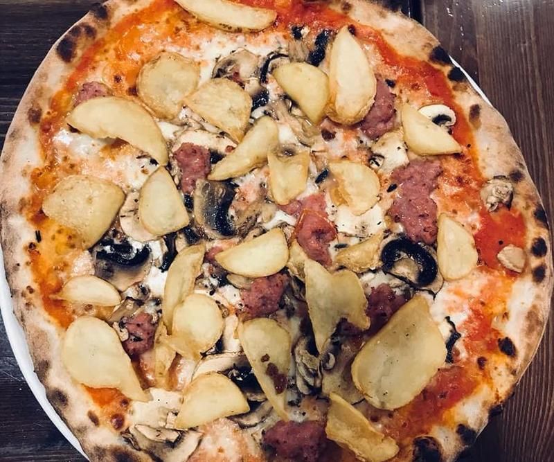 pizza con verdure