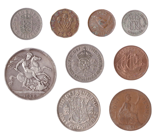 Selection of old coins