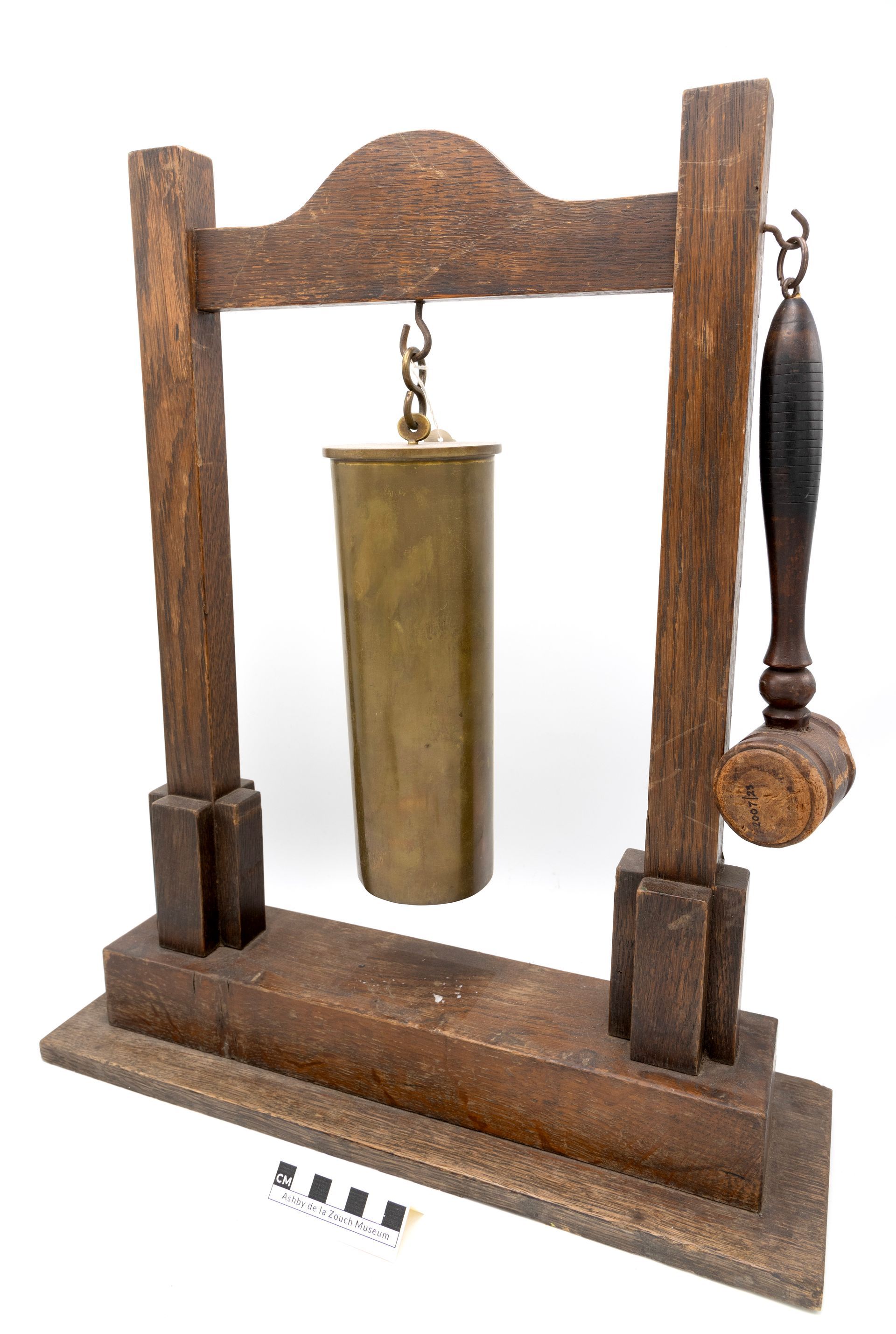 Gong made from a World War Two artillery gun shell