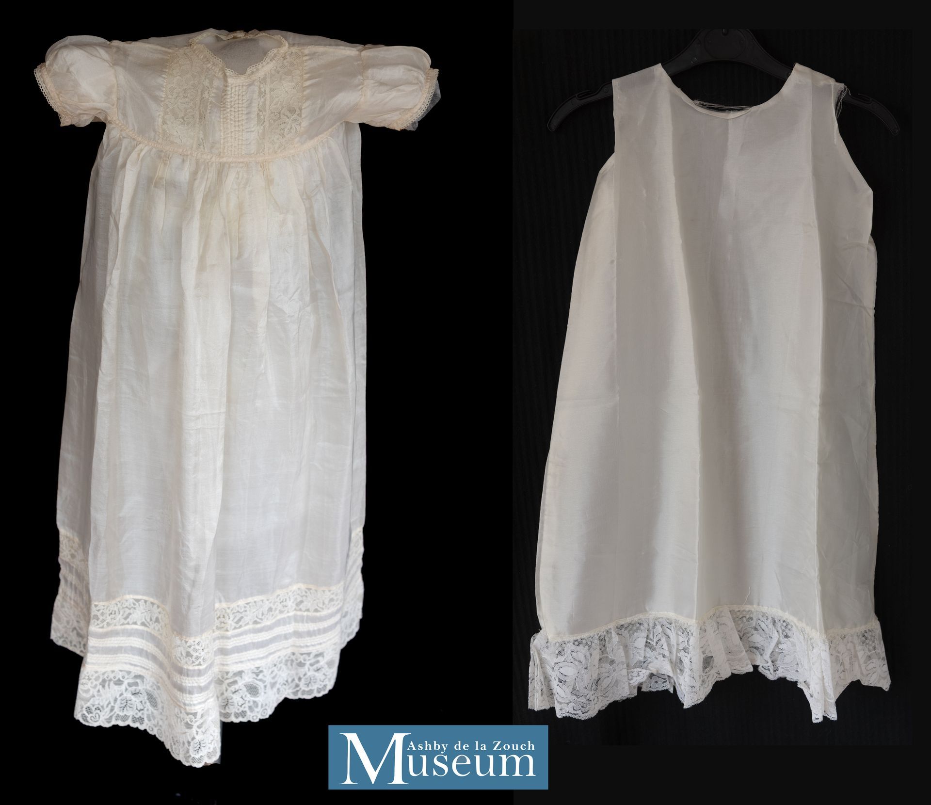 White infant christening gown