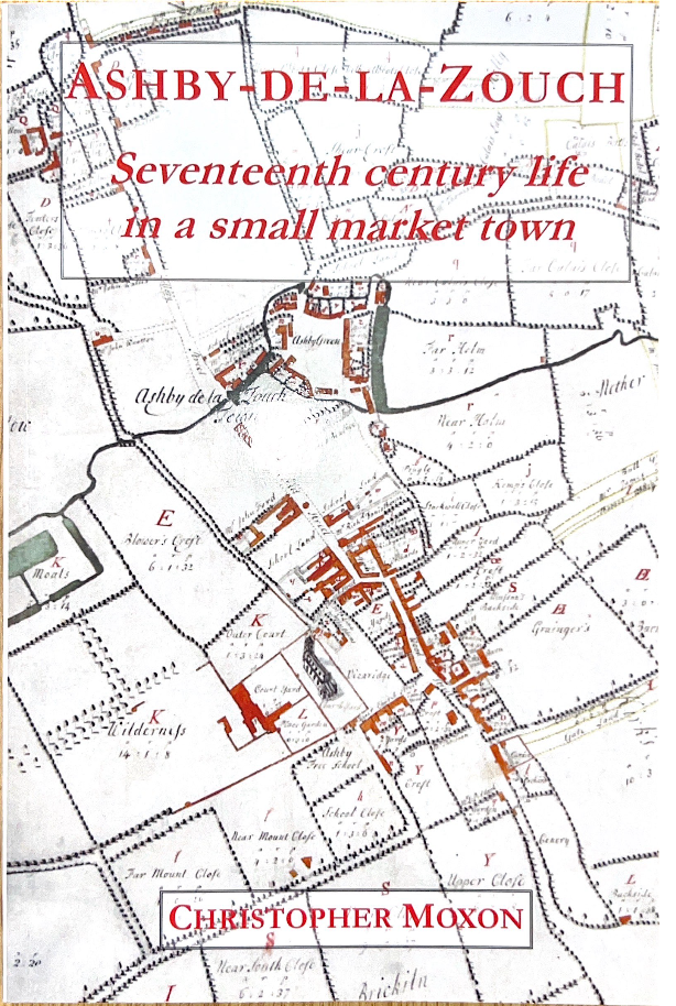 Book cover: Ashby-de-la-Zouch, map of a market town, with text 