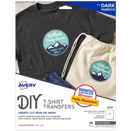 Una caja de transferencias para camisetas de bricolaje de Avery.