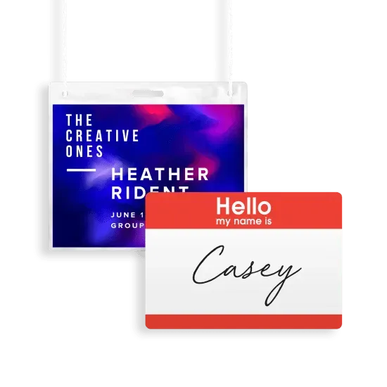 Una etiqueta con el nombre Casey.