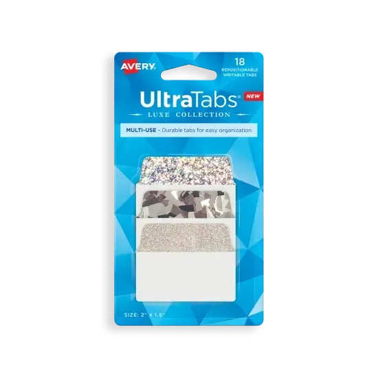 Un paquete de la colección luxe de Avery Ultratabs
