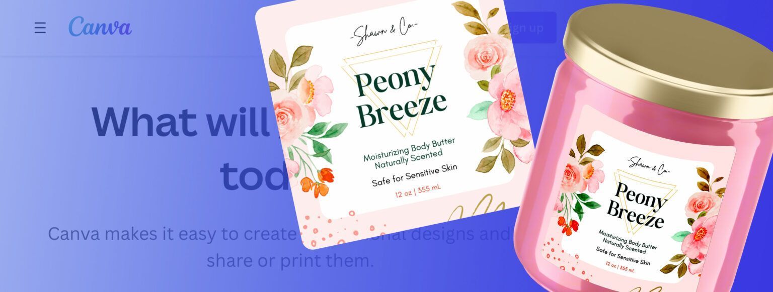A jar of peony breeze candle next to a box of candles.