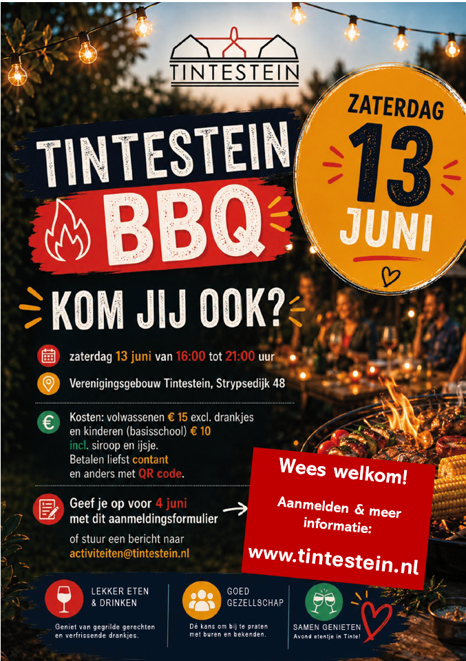 Tintestein BBQ 13 juni