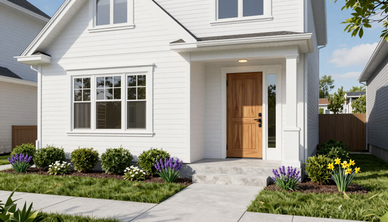 Renovated home exterior