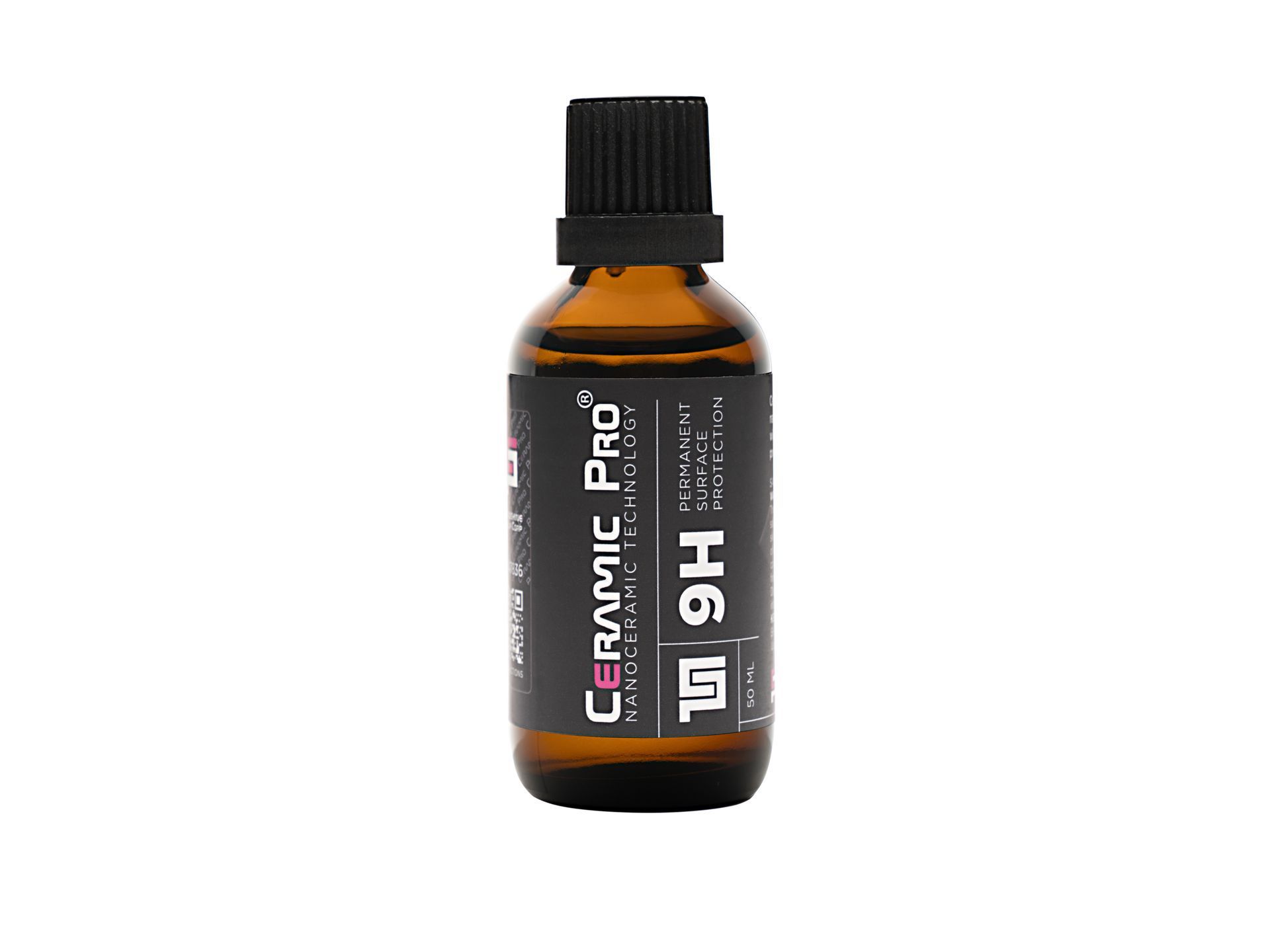 A bottle of ceramic pro hg coating on a white background.