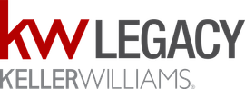 The logo for kw legacy keller williams is red and black.