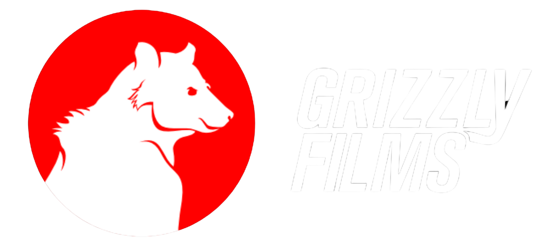 A white bear is in a red circle on a white background.