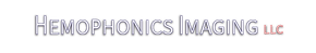 a logo for hemophonics imaging llc on a transparent background