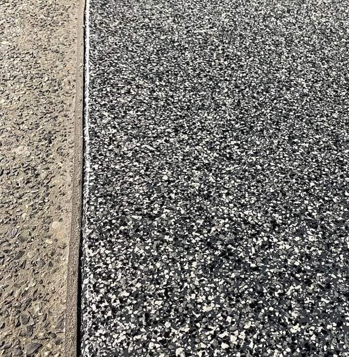 A Close Up Of A Concrete Surface Next To A Concrete Curb — Partlic Painting & Epoxy Flooring In Taree, NSW