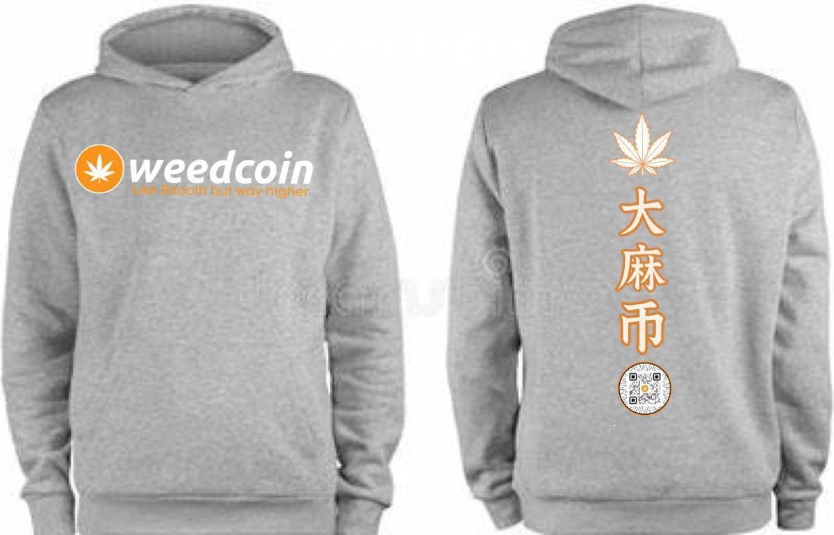Weedcoin OG Grey Hoodie – “Like Bitcoin but Way Higher”
