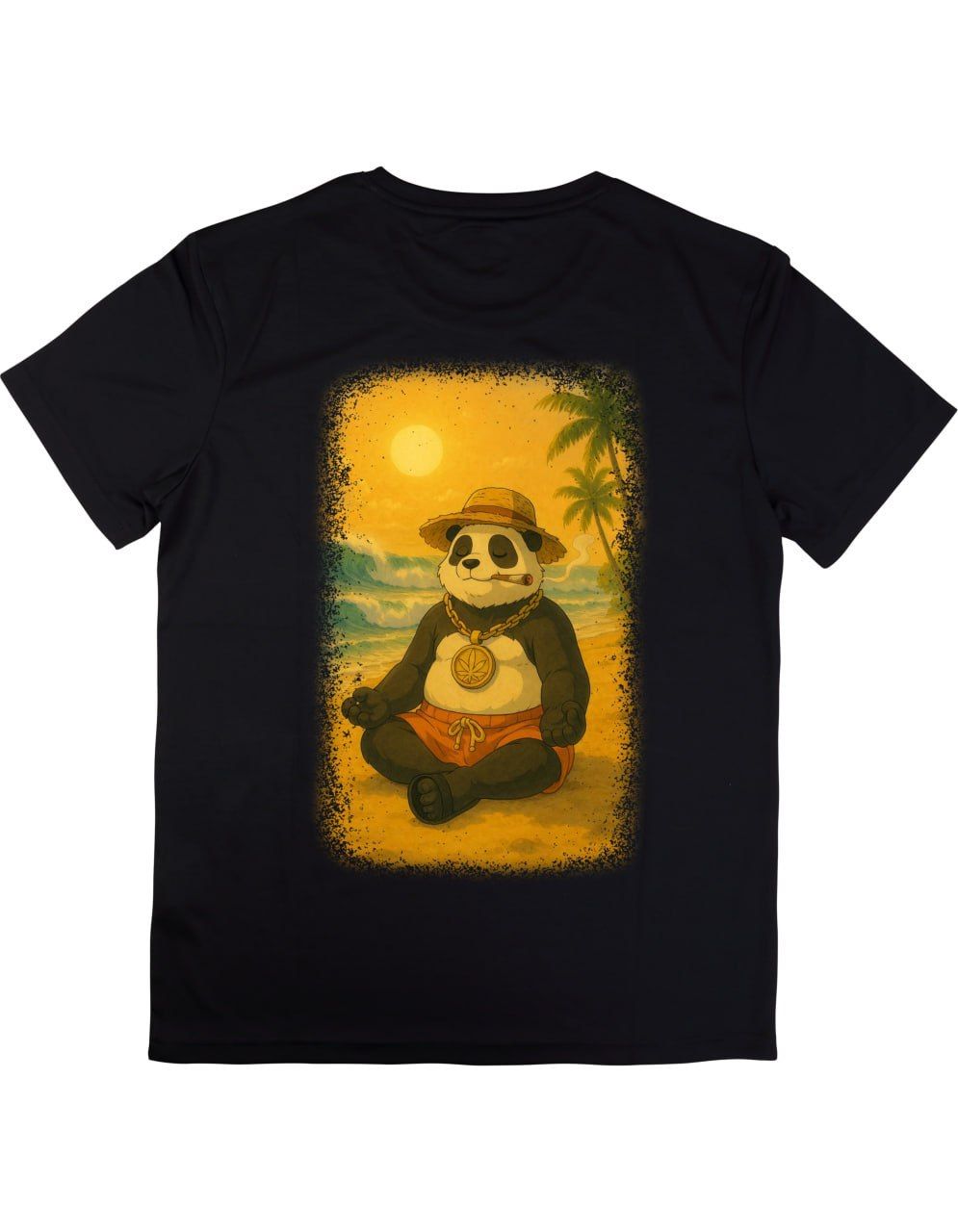 Weedcoin “Haze on the Beach” Panda Tee – OG Edition
