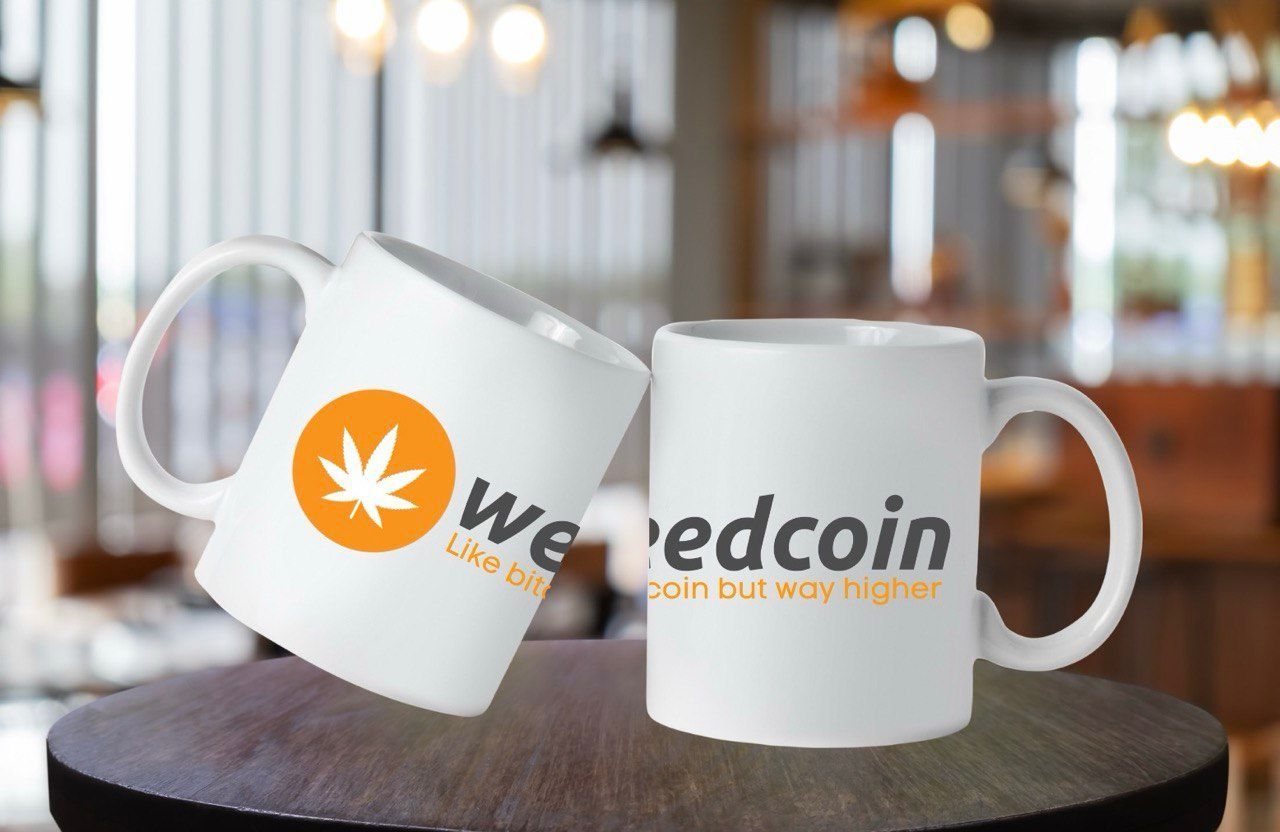 Weedcoin OG Ceramic Mug – “Like Bitcoin but Way Higher”