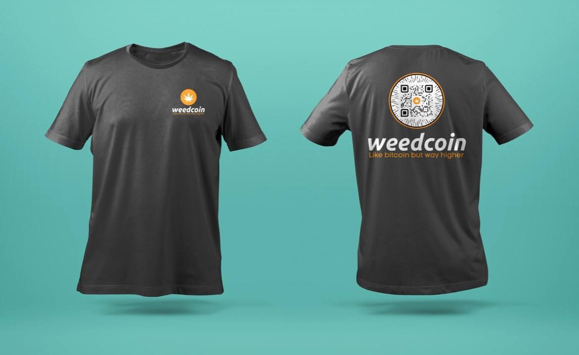 Weedcoin OG Charcoal Tee – “Like Bitcoin but Way Higher”