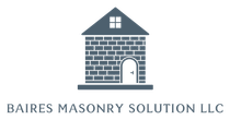 Baires Masonry Solution LLC logo with gray stone house icon and company name below