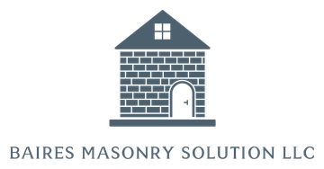 Baires Masonry Solution LLC logo with gray stone house icon and company name below