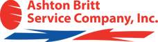 Ashton Britt Service Company, Inc. logo with red text and red emblem on a white background