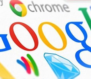 A google logo with a diamond in the middle