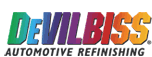 DeVilbiss automotive refinishing logo with gradient colors.