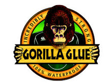 Gorilla Glue logo with gorilla head over a banner.