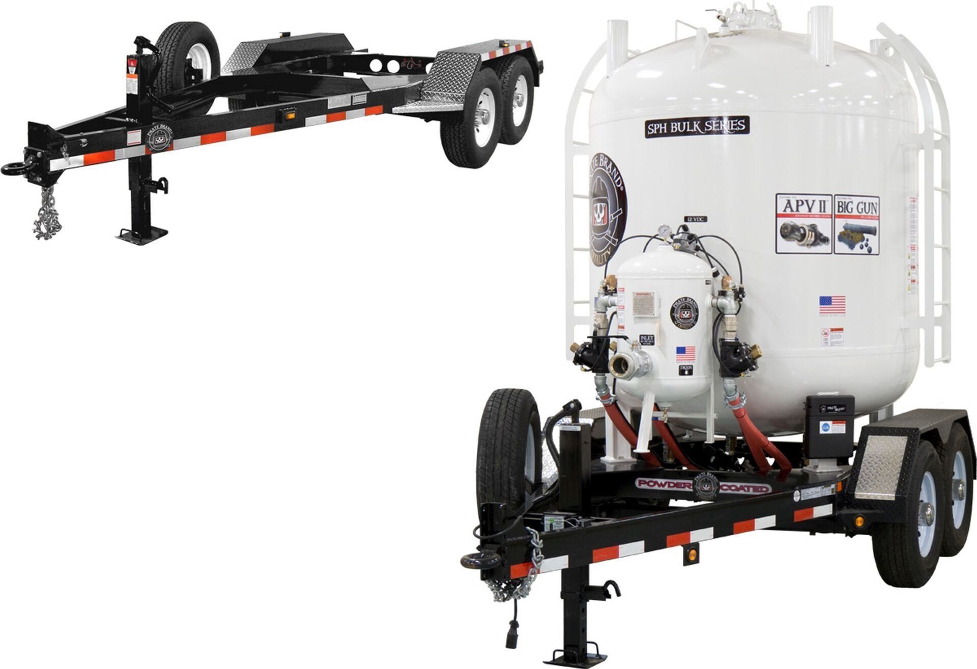 120 CU FT Bulk Blast Machine with Wheels Side View — Houston, TX — T-Tex Industries LLC GP