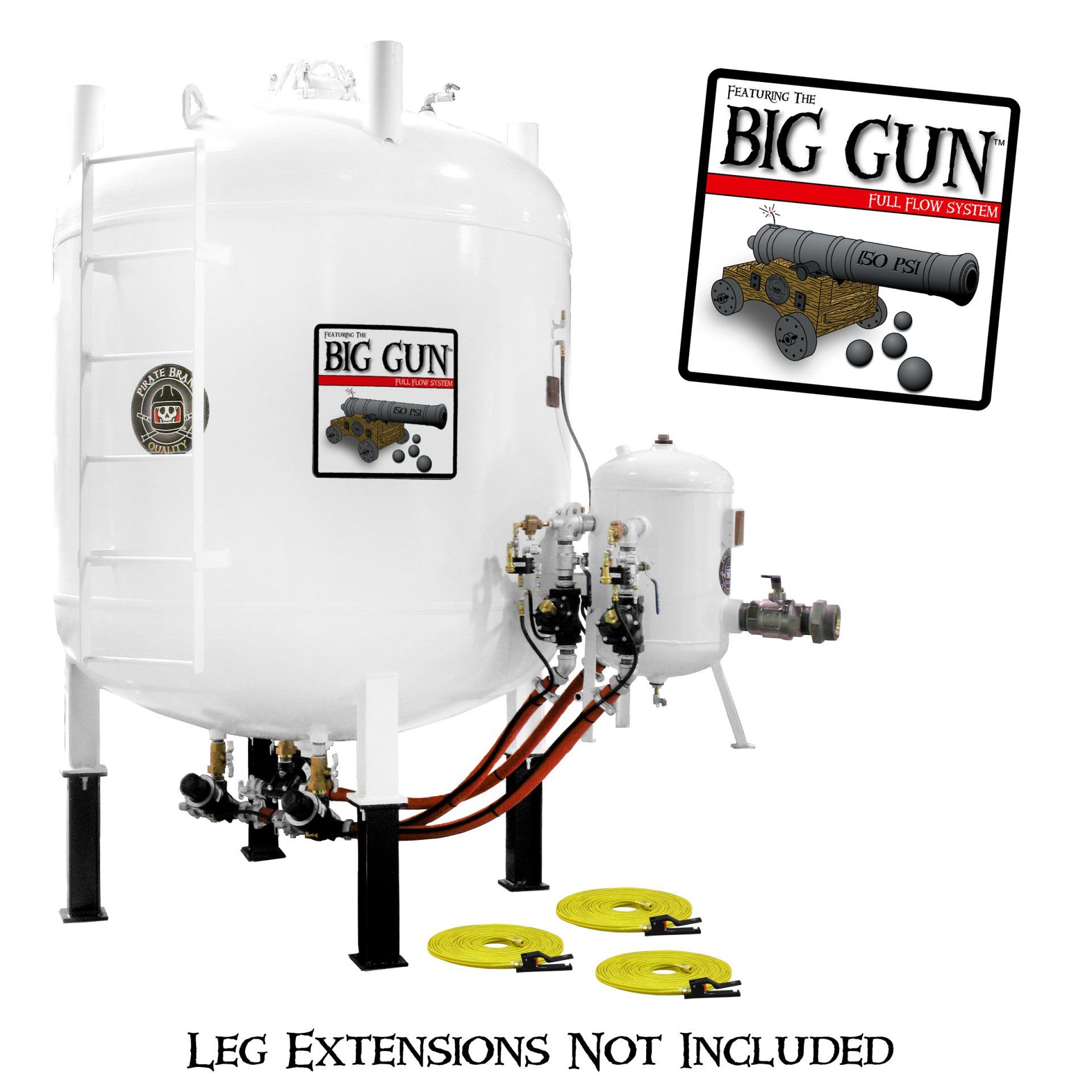 Big Gun 160 CU FT Bulk Blast Machine with 3 Yellow Hose — Houston, TX — T-Tex Industries LLC GP