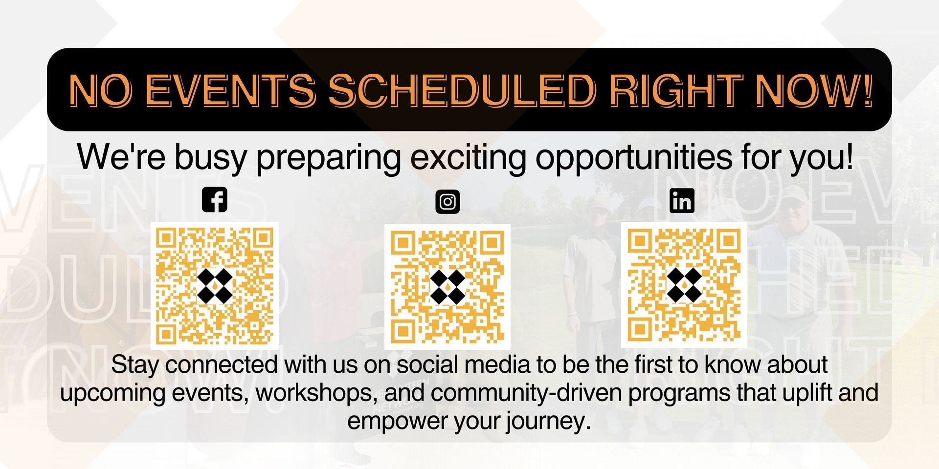 No Events scheduled right now